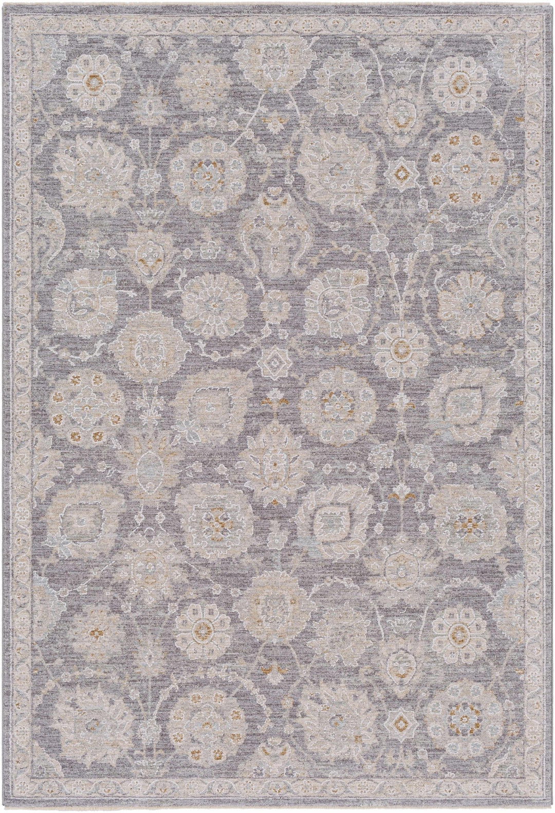 Mimarsinan Traditional Floral Design Beige And Gray Area Rug - The Rug Decor