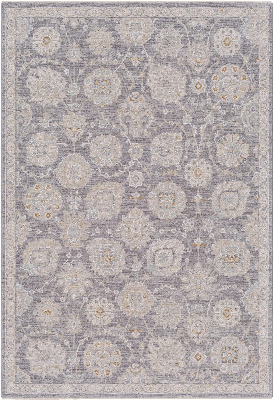 Mimarsinan Traditional Floral Design Beige And Gray Area Rug - The Rug Decor
