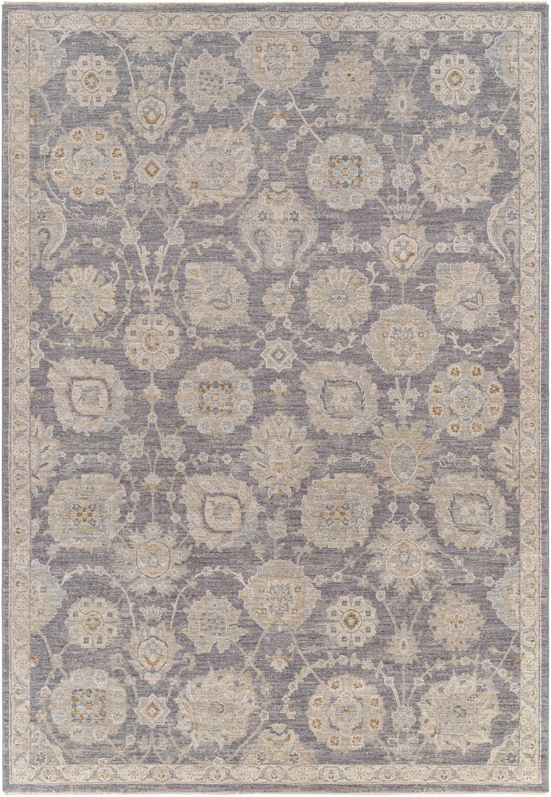 Mimarsinan Traditional Floral Design Beige And Gray Area Rug - The Rug Decor