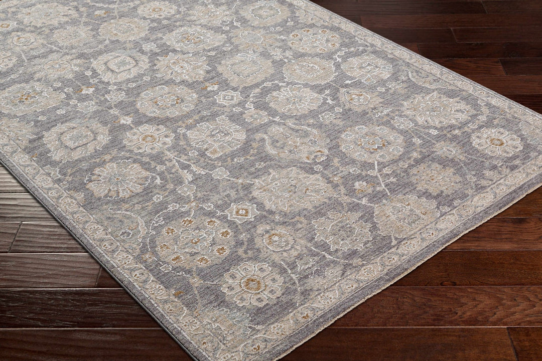 Mimarsinan Traditional Floral Design Beige And Gray Area Rug - The Rug Decor