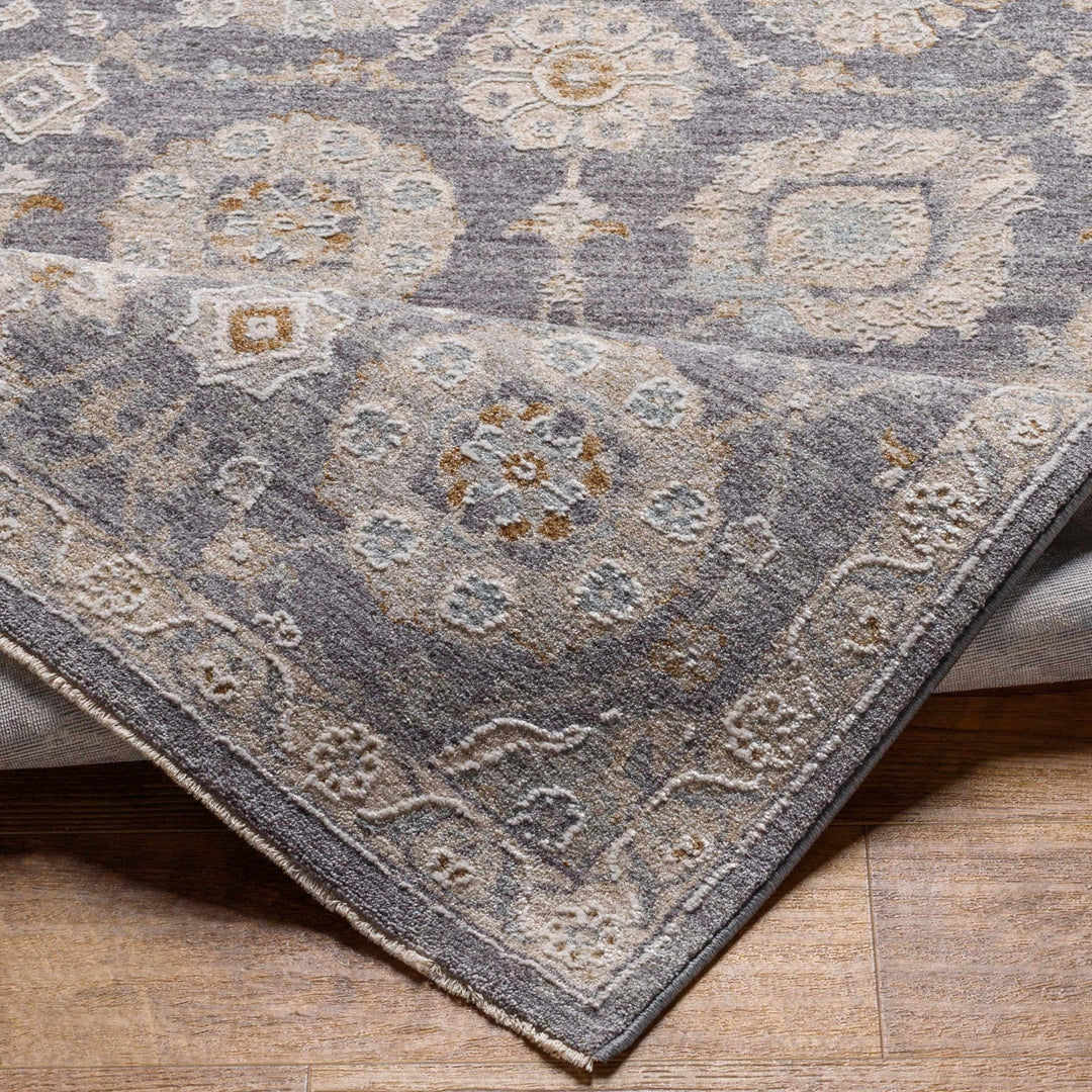 Mimarsinan Traditional Floral Design Beige And Gray Area Rug - The Rug Decor