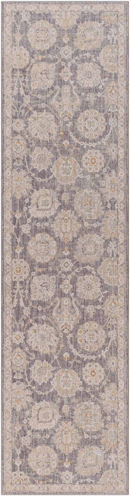 Mimarsinan Traditional Floral Design Beige And Gray Area Rug - The Rug Decor