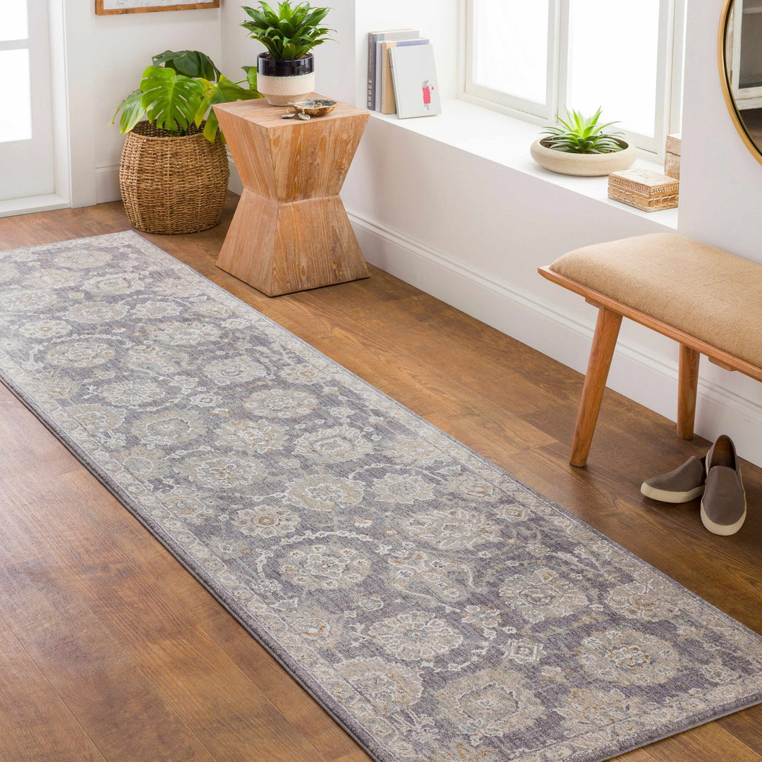 Mimarsinan Traditional Floral Design Beige And Gray Area Rug - The Rug Decor