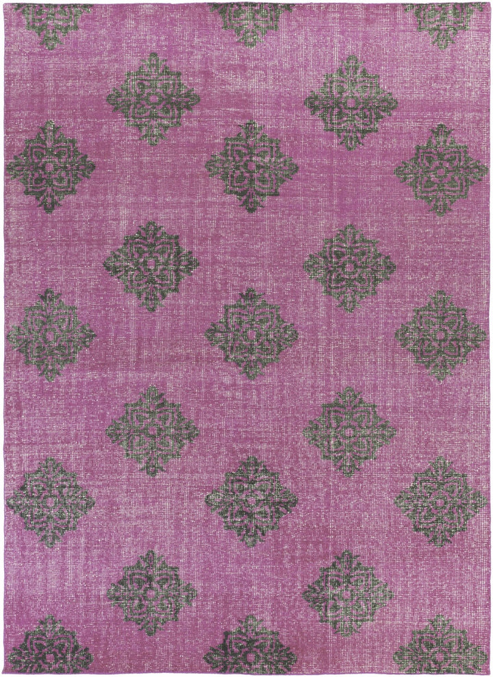 Mina Traditional Style Purple And Green Hand Knotted Area Rug - The Rug Decor