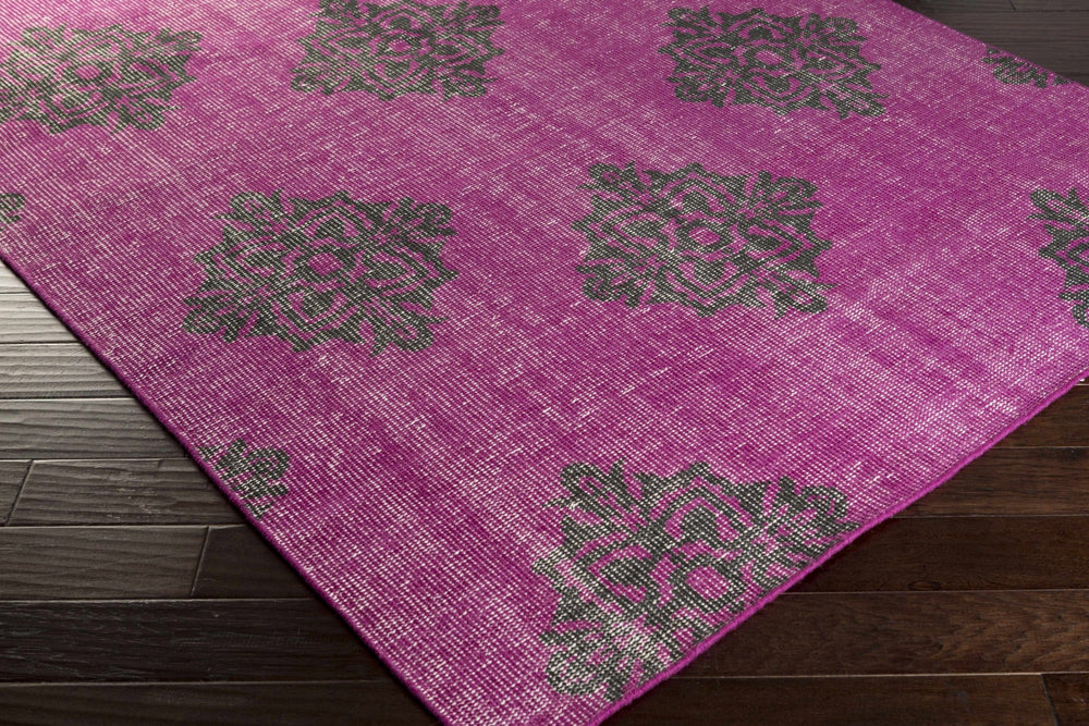 Mina Traditional Style Purple And Green Hand Knotted Area Rug - The Rug Decor