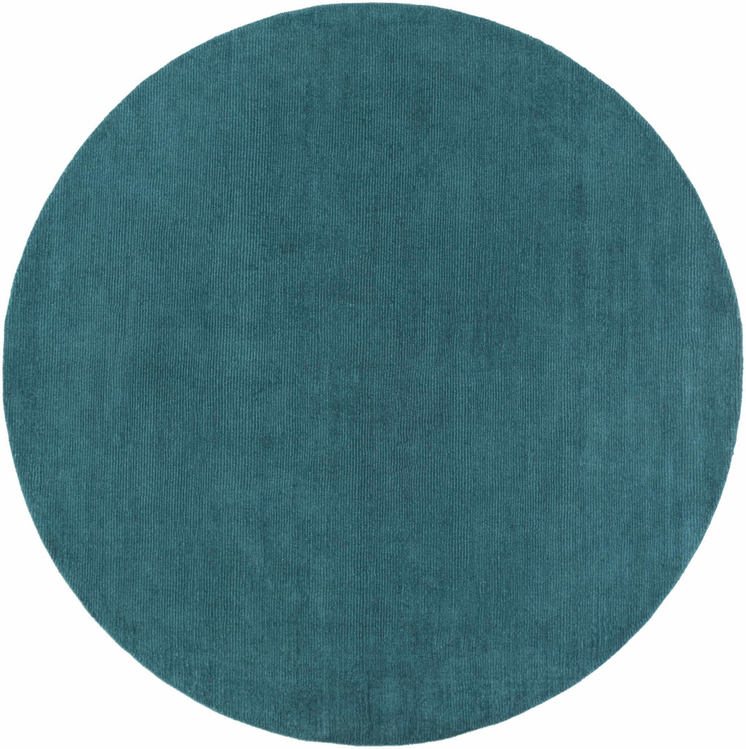 Minford Modern Solid Teal Wool Area Rug - The Rug Decor