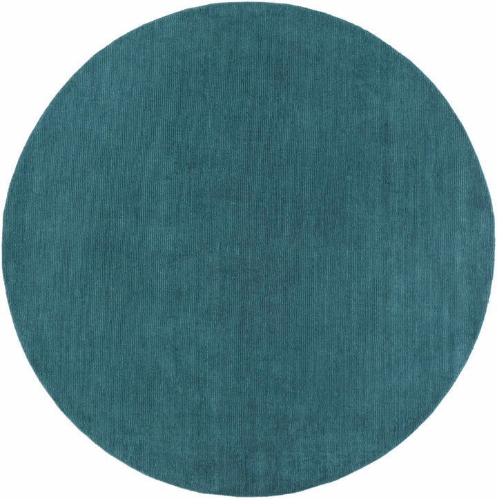 Minford Modern Solid Teal Wool Area Rug - The Rug Decor