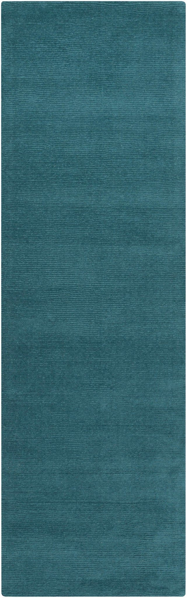 Minford Modern Solid Teal Wool Area Rug - The Rug Decor