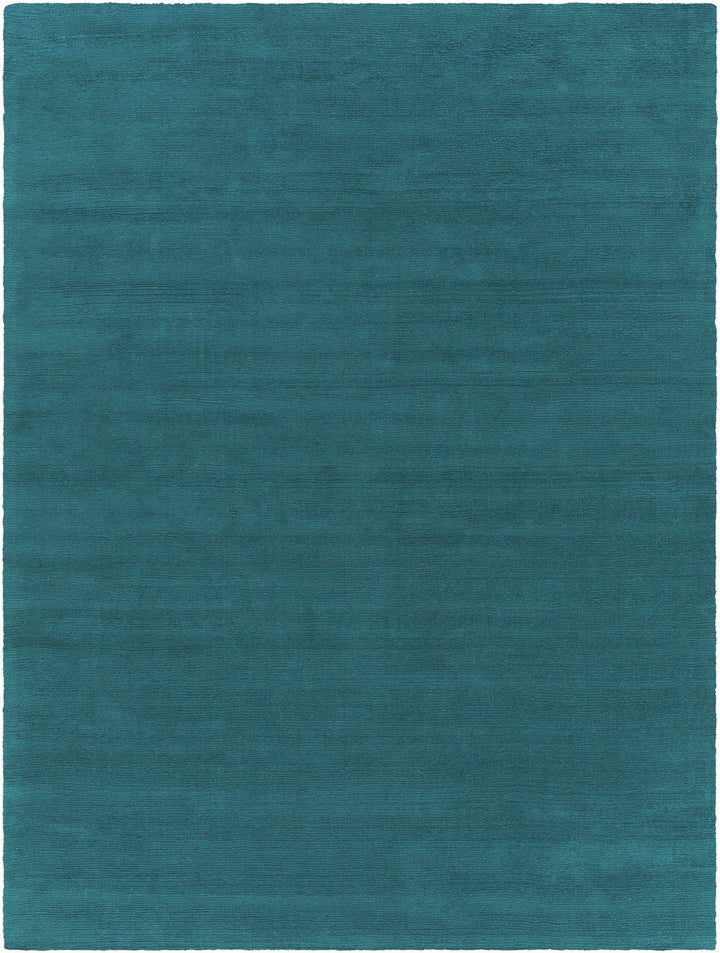 Minford Modern Solid Teal Wool Area Rug - The Rug Decor