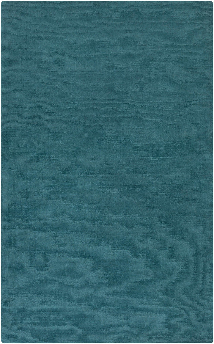Minford Modern Solid Teal Wool Area Rug - The Rug Decor