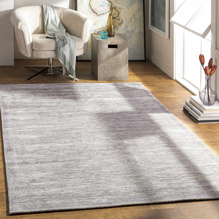 Mingenew Gray Modern Style Hand Knotted Wool Area Rug - The Rug Decor