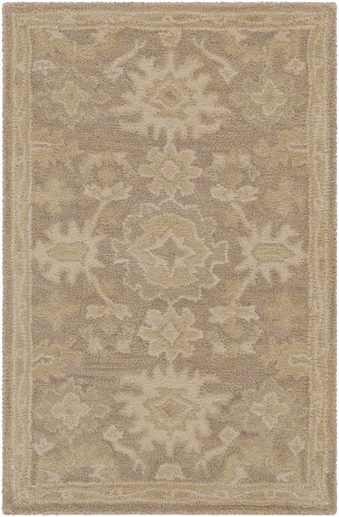 Minto Traditional Brown And Beige Oushak Wool Rug - The Rug Decor