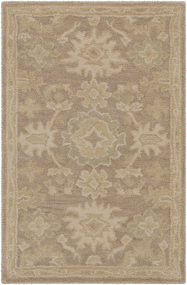 Minto Traditional Brown And Beige Oushak Wool Rug - The Rug Decor