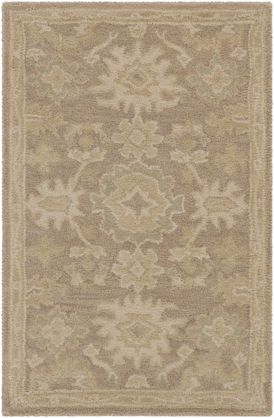 Minto Traditional Brown And Beige Oushak Wool Rug - The Rug Decor
