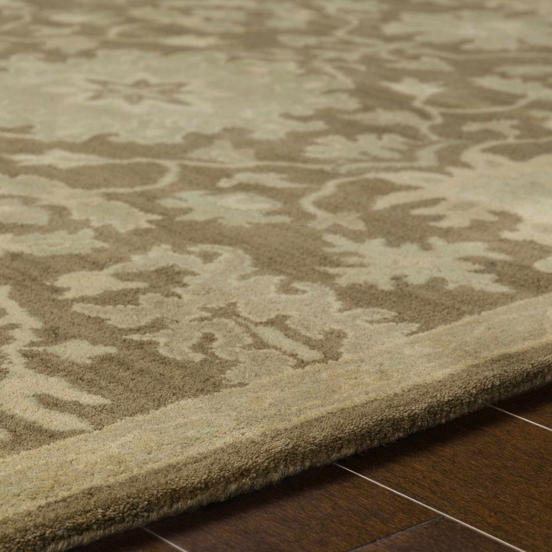 Minto Traditional Brown And Beige Oushak Wool Rug - The Rug Decor