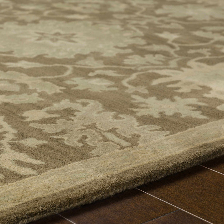 Minto Traditional Brown And Beige Oushak Wool Rug - The Rug Decor