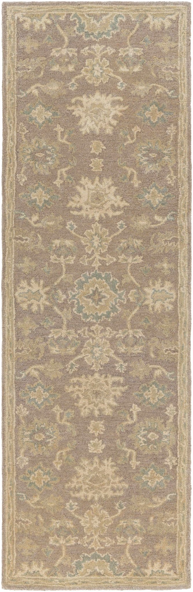 Minto Traditional Brown And Beige Oushak Wool Rug - The Rug Decor