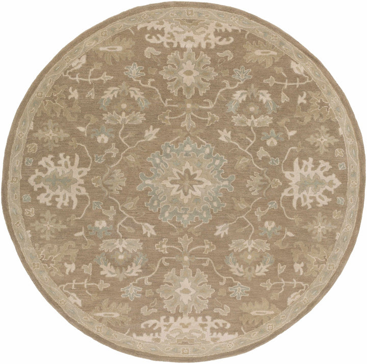 Minto Traditional Brown And Beige Oushak Wool Rug - The Rug Decor