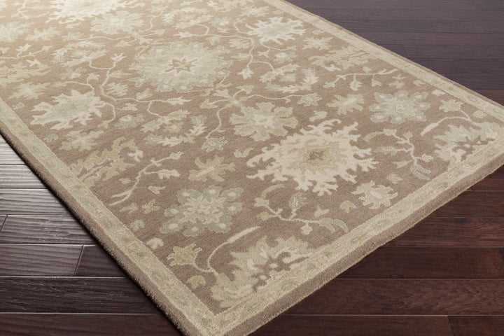 Minto Traditional Brown And Beige Oushak Wool Rug - The Rug Decor