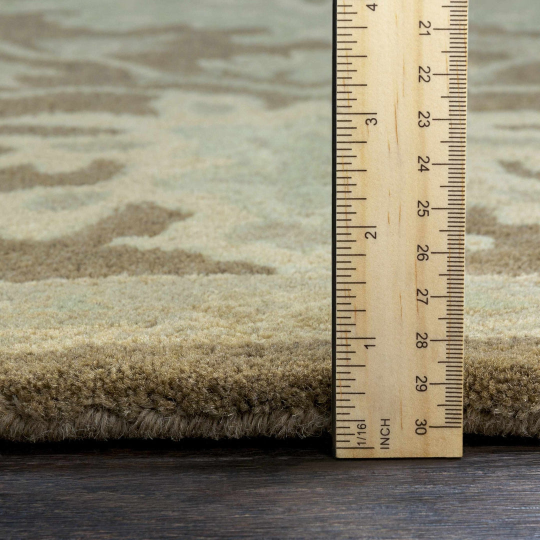 Minto Traditional Brown And Beige Oushak Wool Rug - The Rug Decor