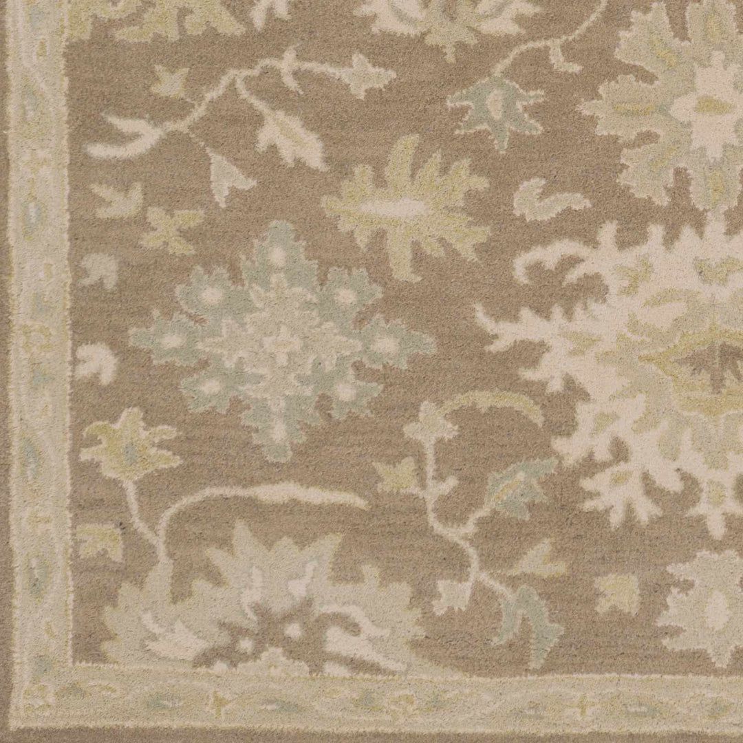 Minto Traditional Brown And Beige Oushak Wool Rug - The Rug Decor