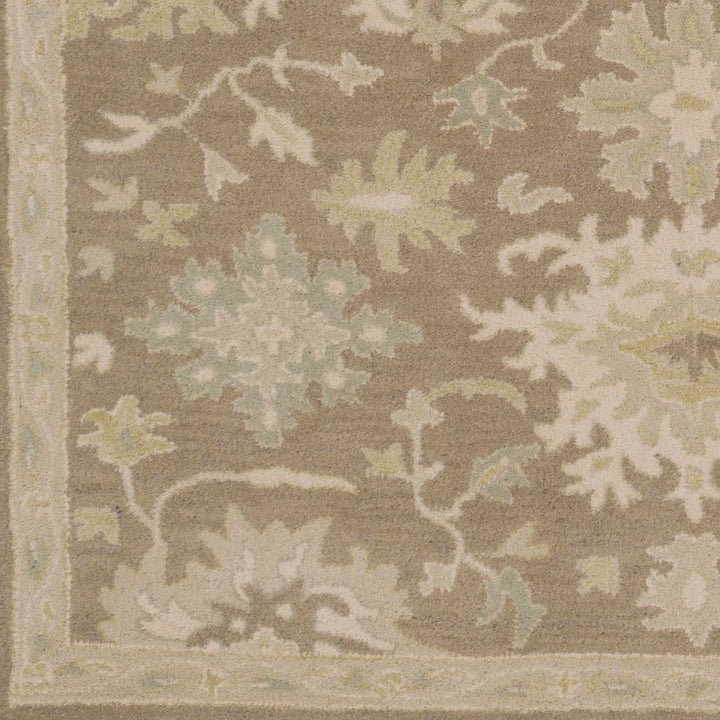 Minto Traditional Brown And Beige Oushak Wool Rug - The Rug Decor