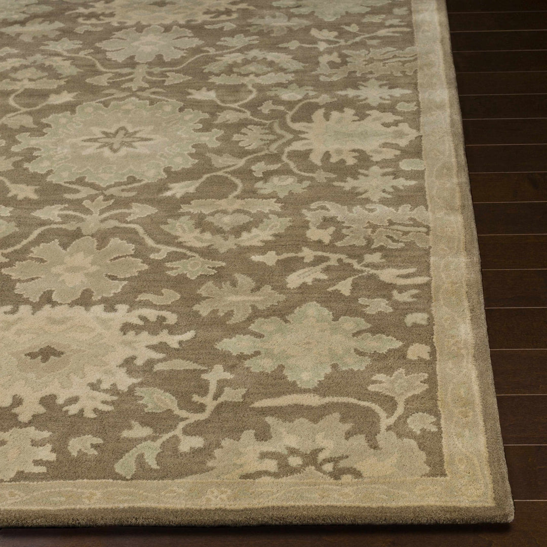 Minto Traditional Brown And Beige Oushak Wool Rug - The Rug Decor