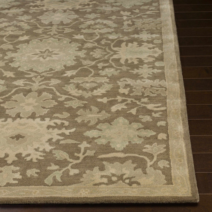 Minto Traditional Brown And Beige Oushak Wool Rug - The Rug Decor