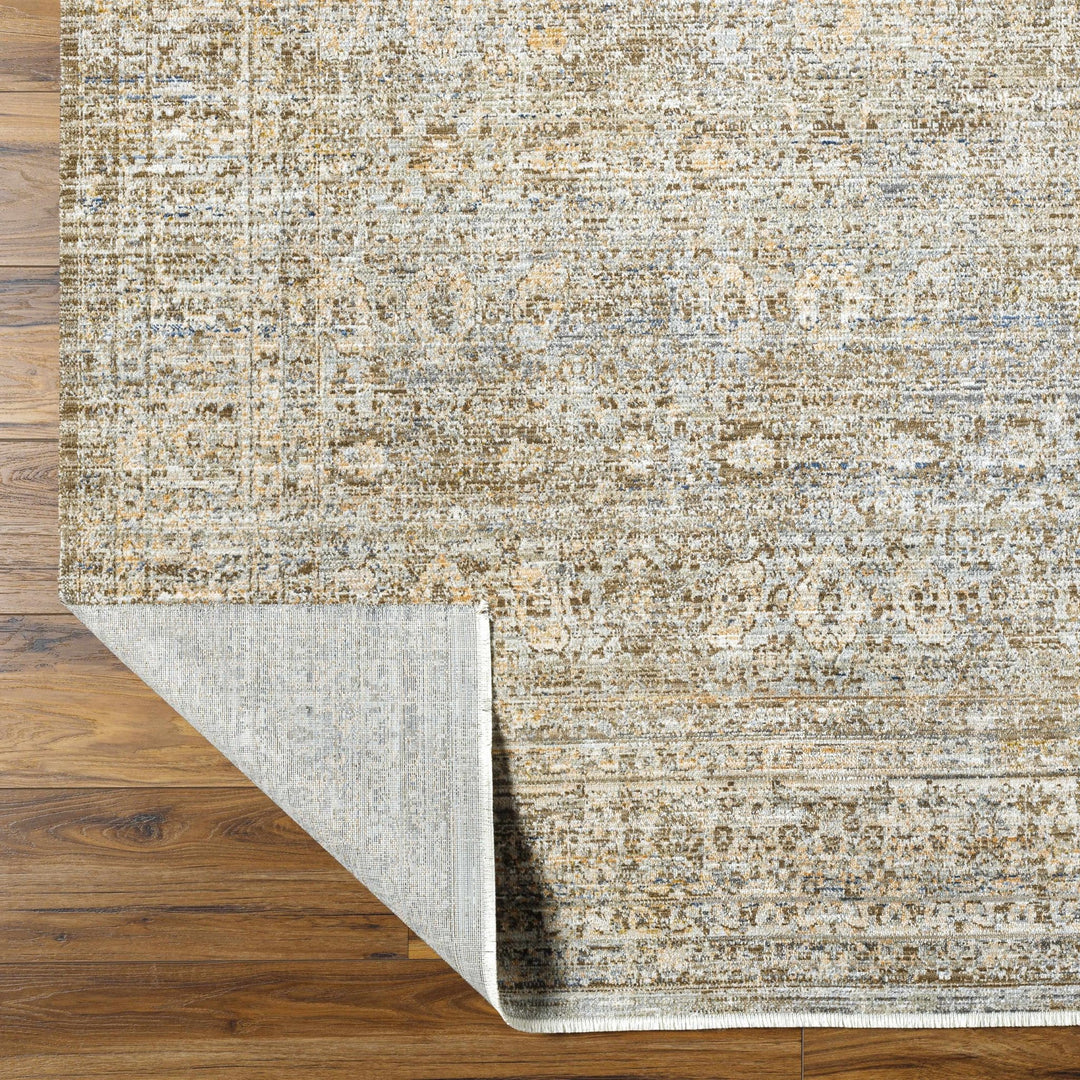 Mirah Traditional Gray And Brown Washable Area Rug - The Rug Decor