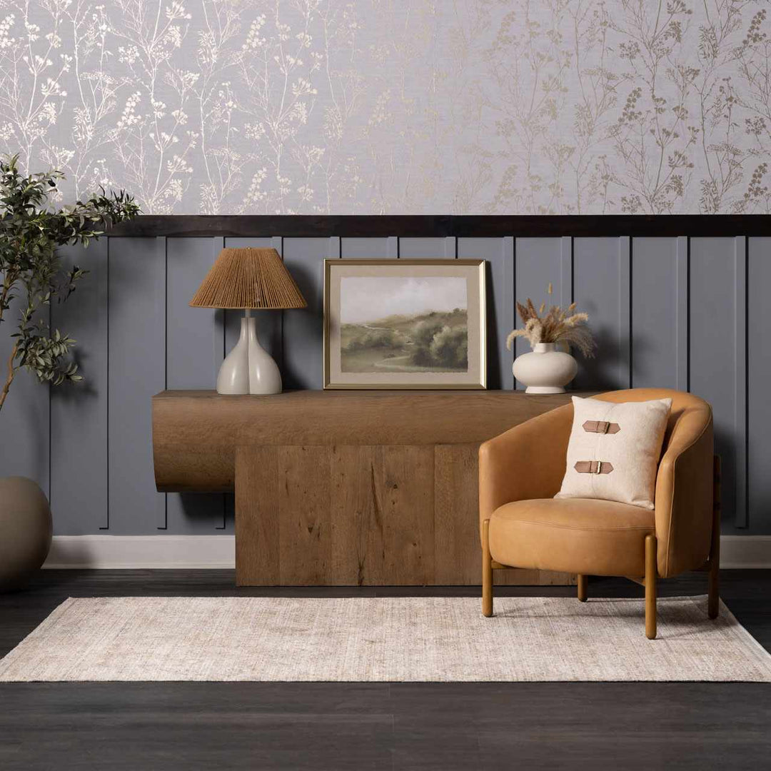 Mirah Traditional Gray And Brown Washable Area Rug - The Rug Decor