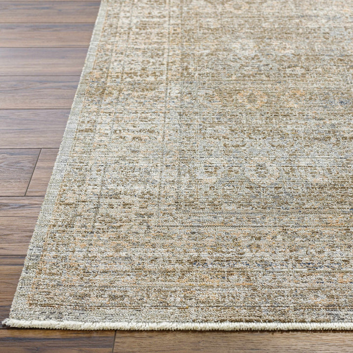 Mirah Traditional Gray And Brown Washable Area Rug - The Rug Decor