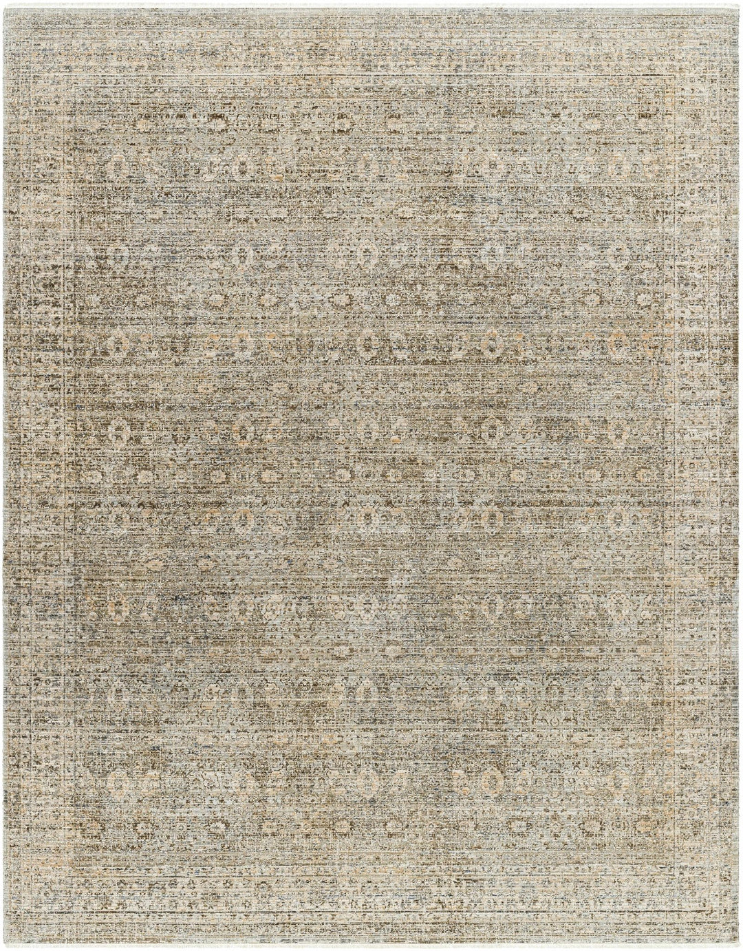 Mirah Traditional Gray And Brown Washable Area Rug - The Rug Decor