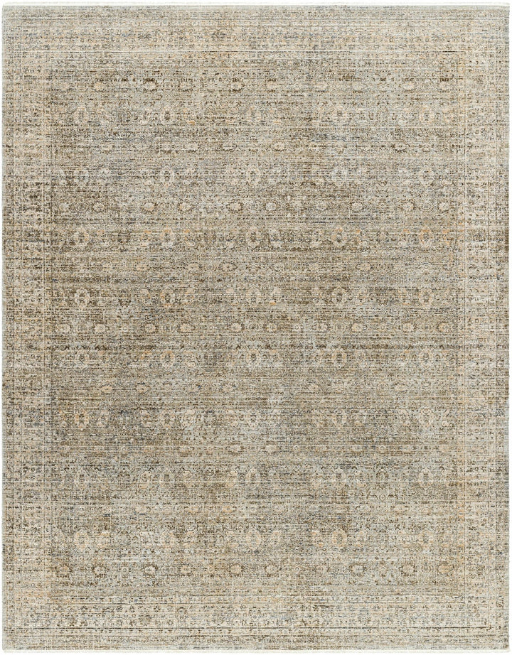 Mirah Traditional Gray And Brown Washable Area Rug - The Rug Decor