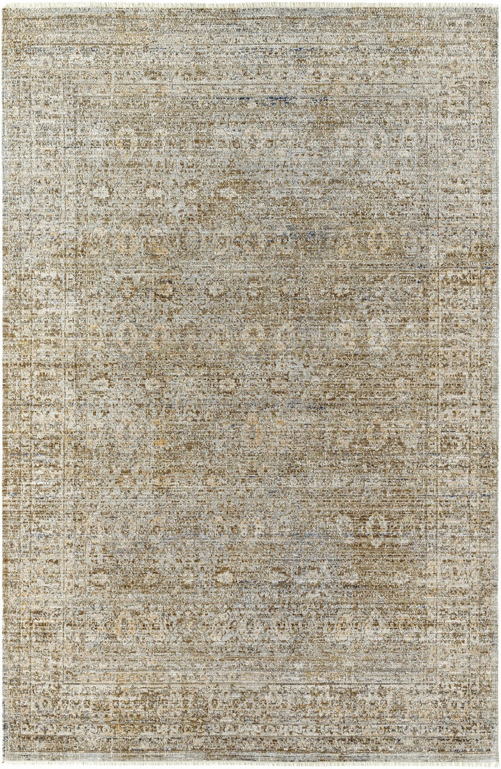 Mirah Traditional Gray And Brown Washable Area Rug - The Rug Decor