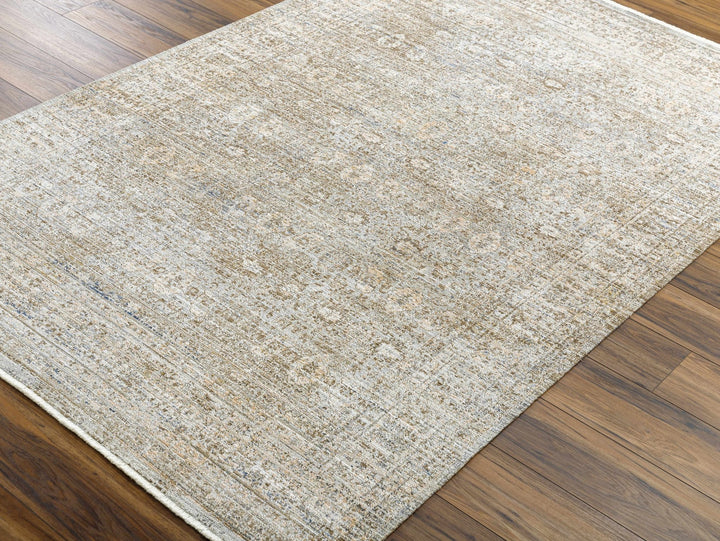 Mirah Traditional Gray And Brown Washable Area Rug - The Rug Decor
