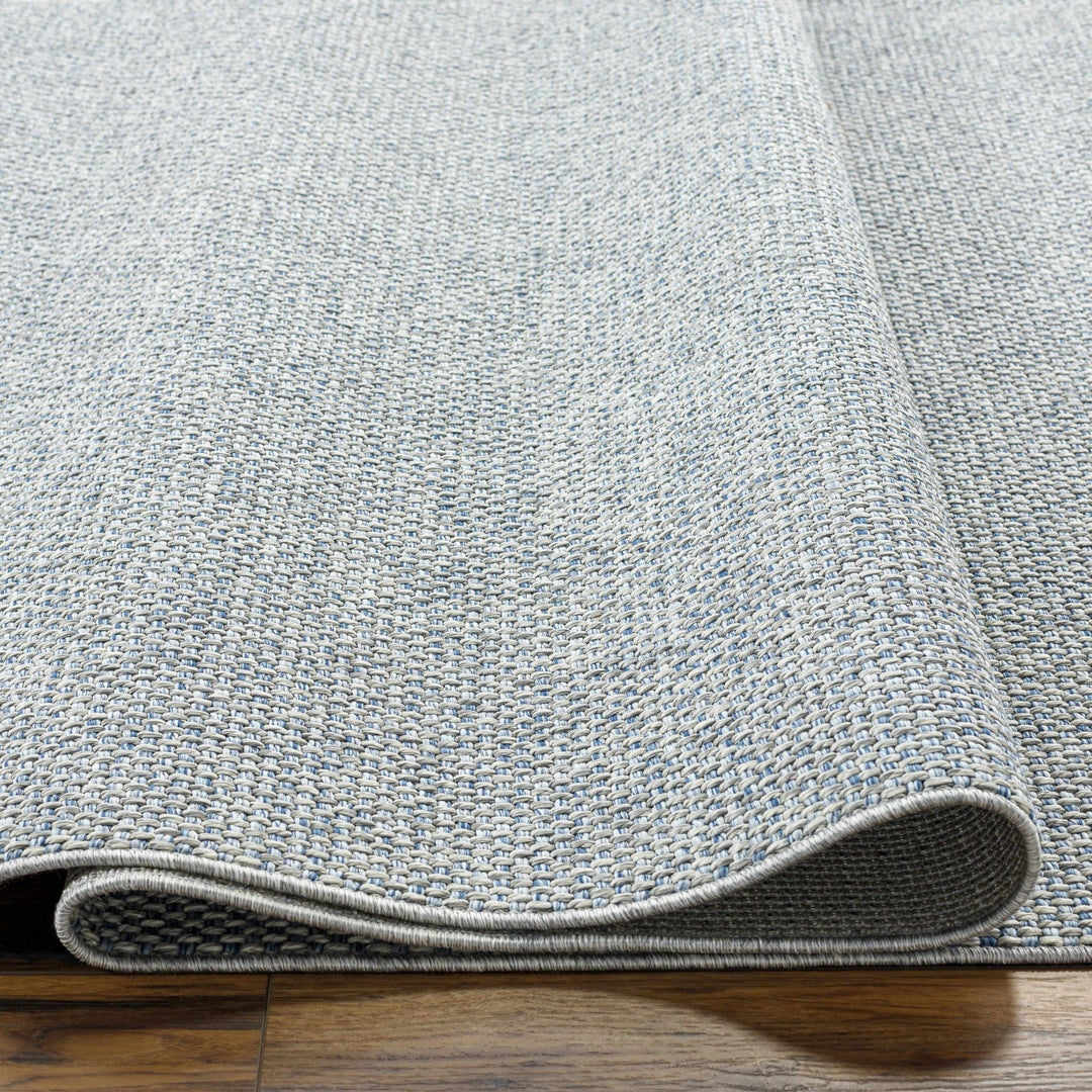 Mirit Gray And Blue Contemporary Style Area Rug - The Rug Decor