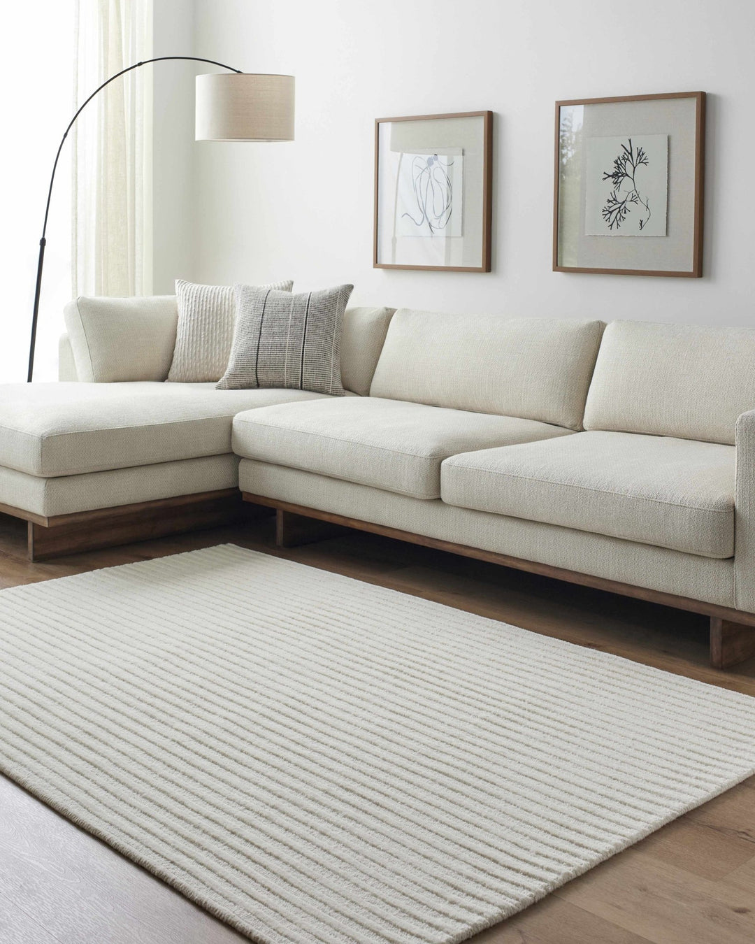 Missa White Contemporary Style Hand Tufted Wool Area Rug - The Rug Decor