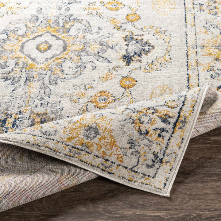 Mistley Traditional Style Yellow And Gray Area Rug