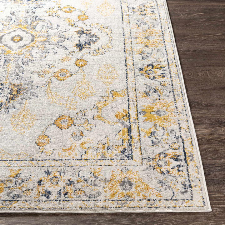 Mistley Traditional Style Yellow And Gray Area Rug