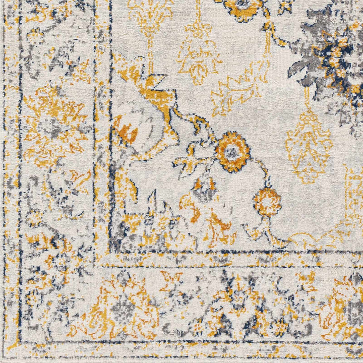Mistley Traditional Style Yellow And Gray Area Rug