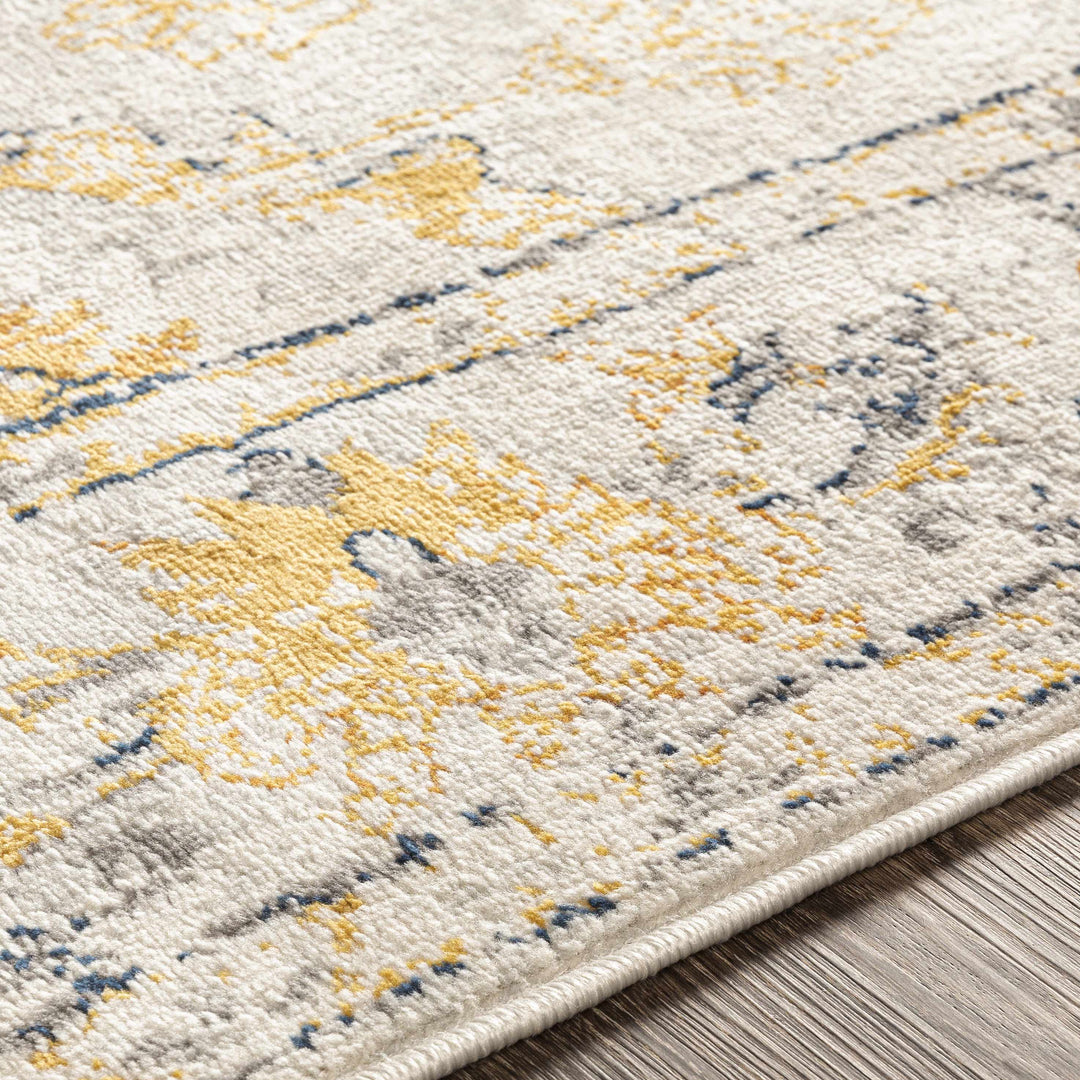Mistley Traditional Style Yellow And Gray Area Rug