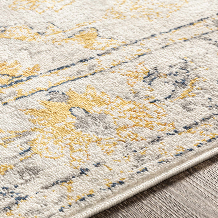 Mistley Traditional Style Yellow And Gray Area Rug