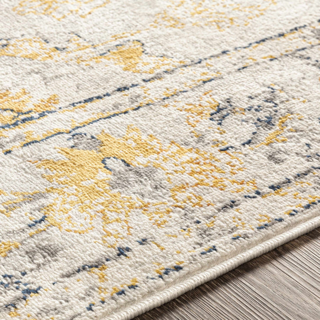 Mistley Traditional Style Yellow And Gray Area Rug - The Rug Decor