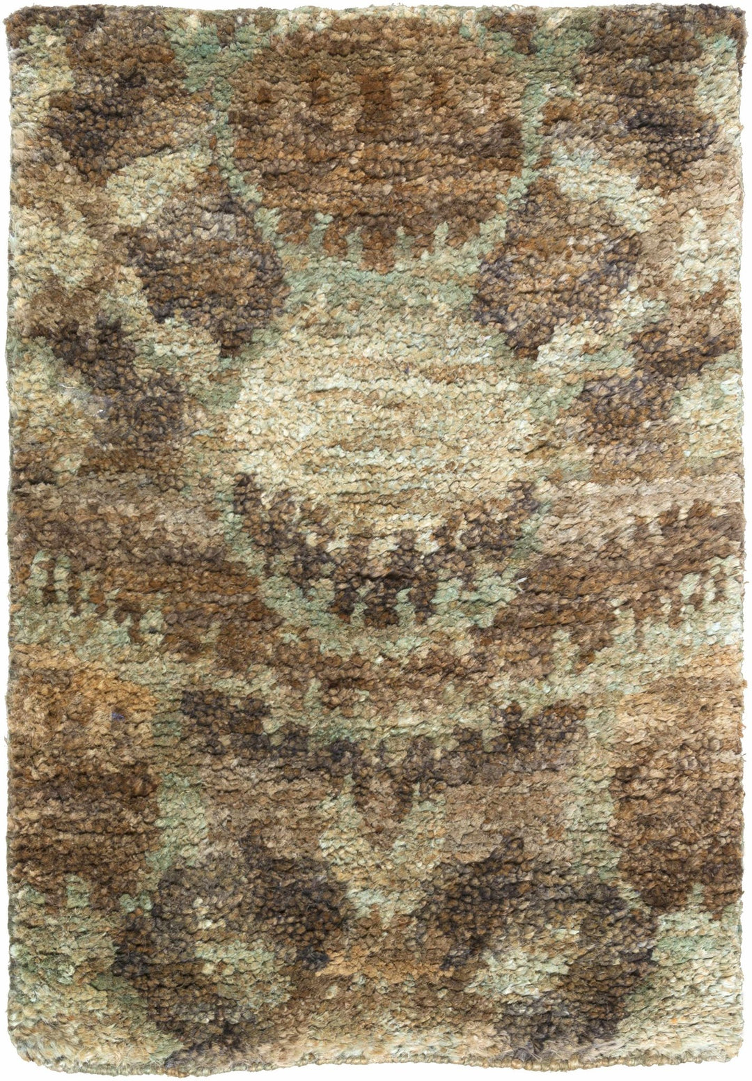 Mitchellville Modern Style Beige And Brown Hand Knotted Area Rug - The Rug Decor