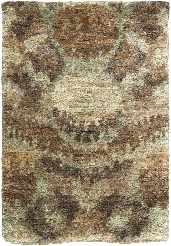 Mitchellville Modern Style Beige And Brown Hand Knotted Area Rug - The Rug Decor