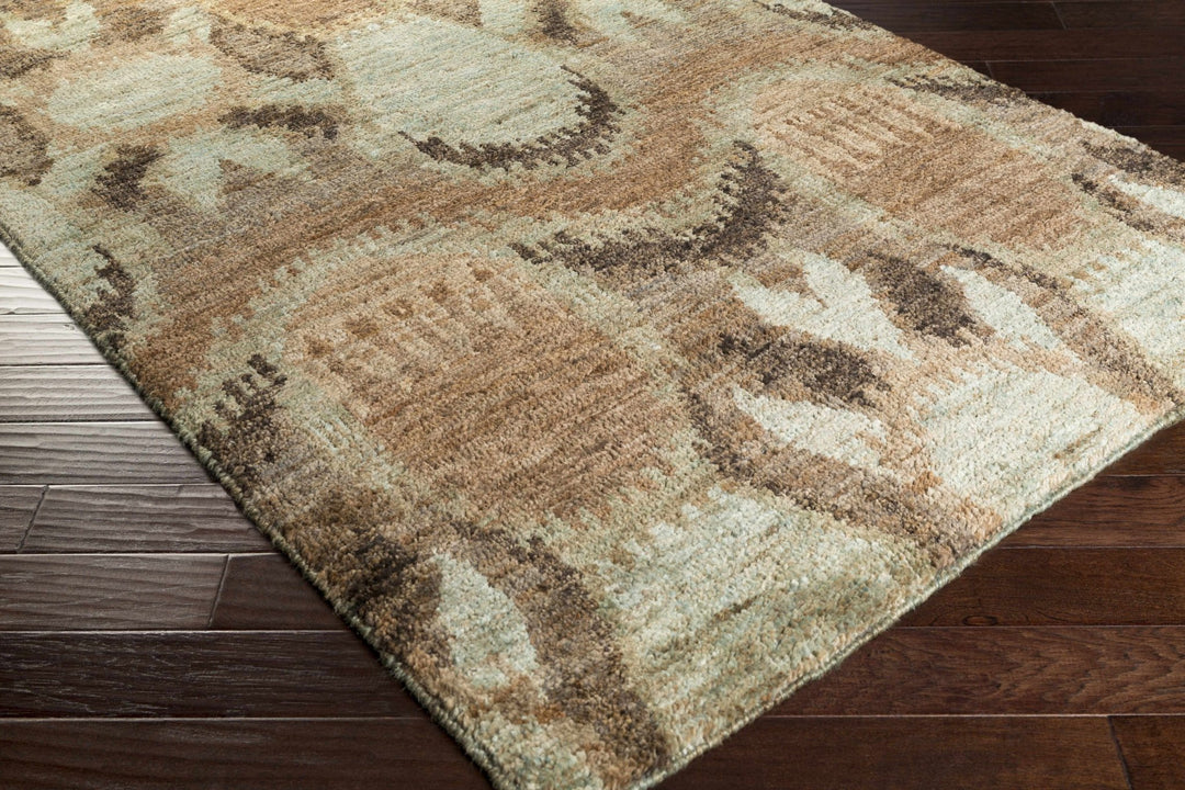 Mitchellville Modern Style Beige And Brown Hand Knotted Area Rug - The Rug Decor