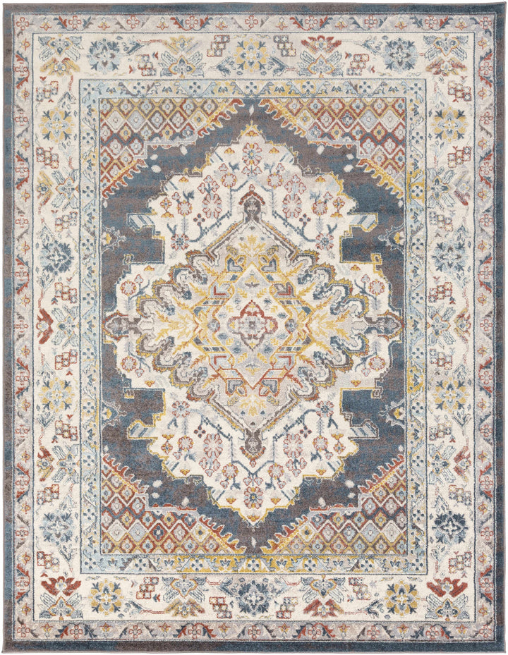 Millican Blue And Ivory Traditional Style Area Rug