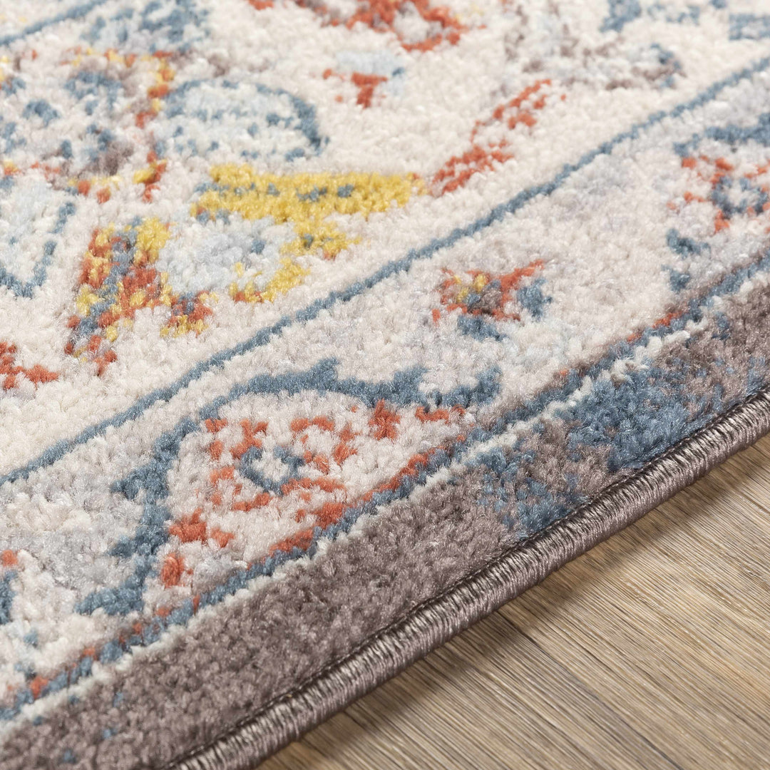 Millican Blue And Ivory Traditional Style Area Rug