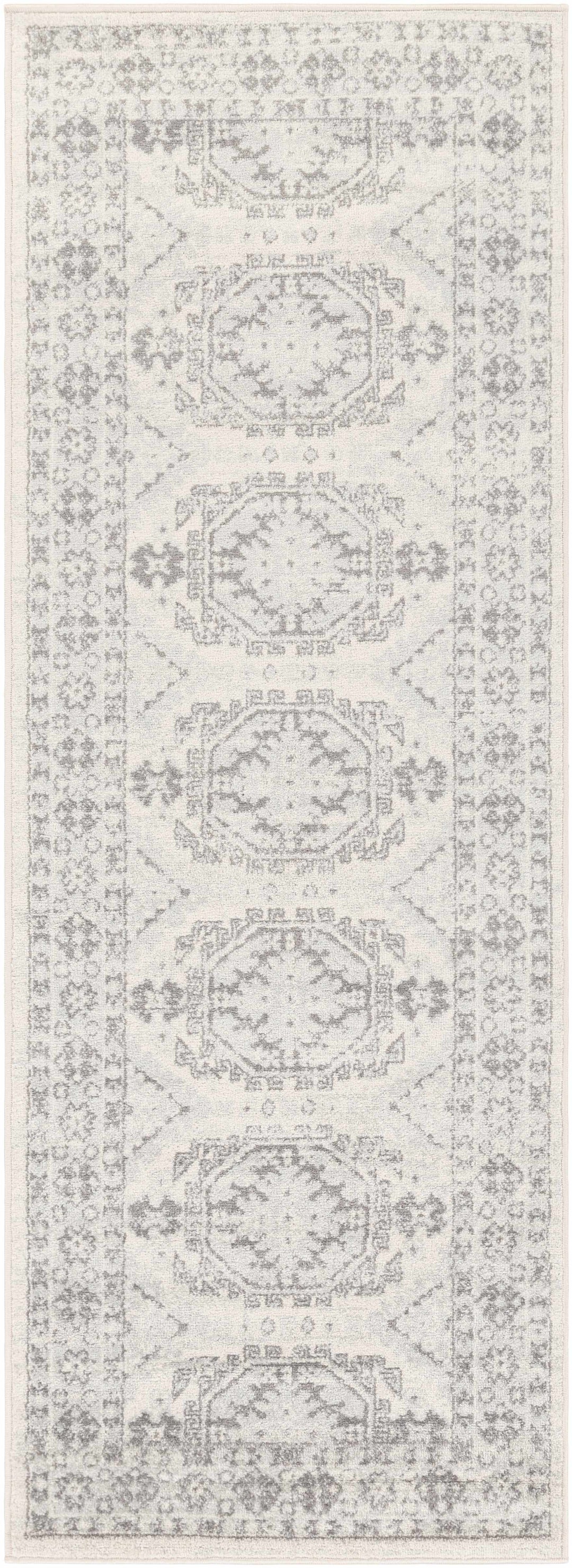 Moundsville Traditional Style Ivory And Gray Area Rug