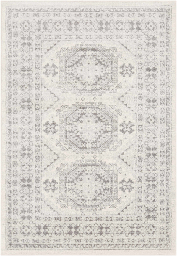 Moundsville Traditional Style Ivory And Gray Area Rug